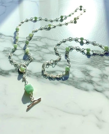 Moonlight Mist - Beaded Chain Necklace