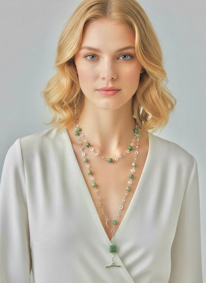 Moonlight Mist - Beaded Chain Necklace