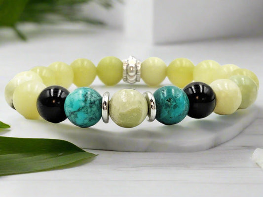 Citrusy Jade - Single Strand Bracelet