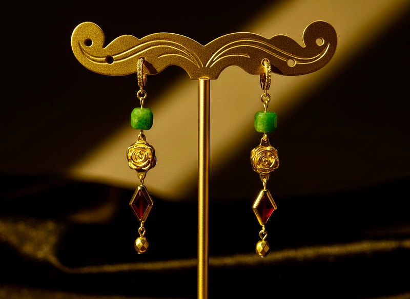 Scarlet Jade - Adjustable  Earrings