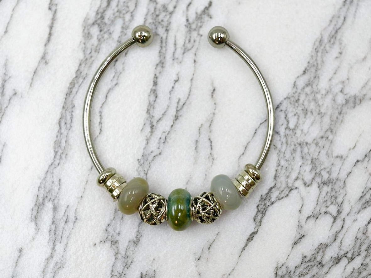Silver Sage - Single Cuff Bangle