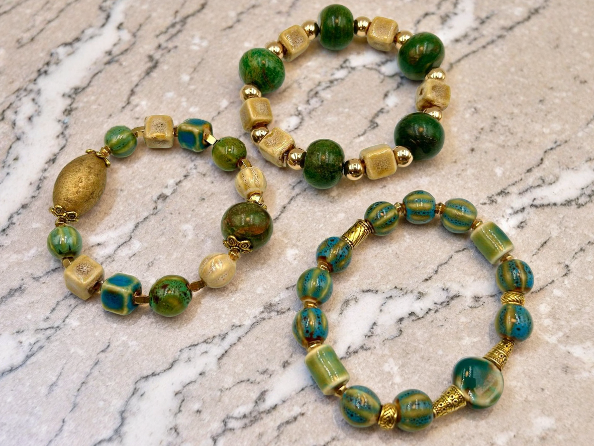 Jasper Tide - 3 Piece Bracelet Set