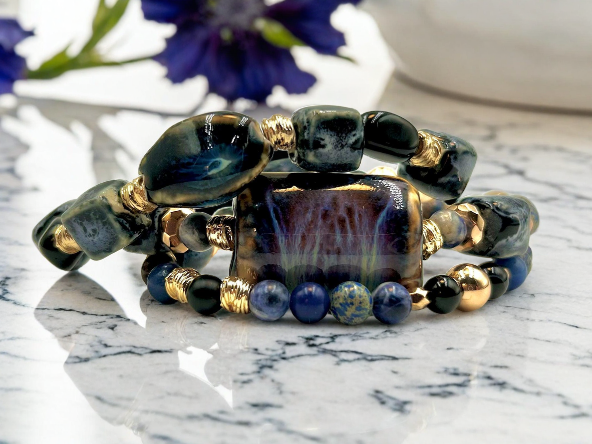 True Blue - Single Strand Bracelet