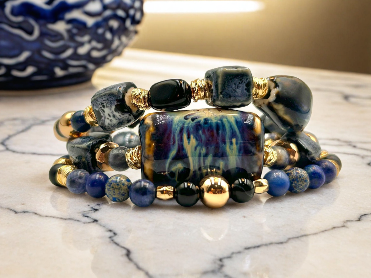 True Blue - Single Strand Bracelet