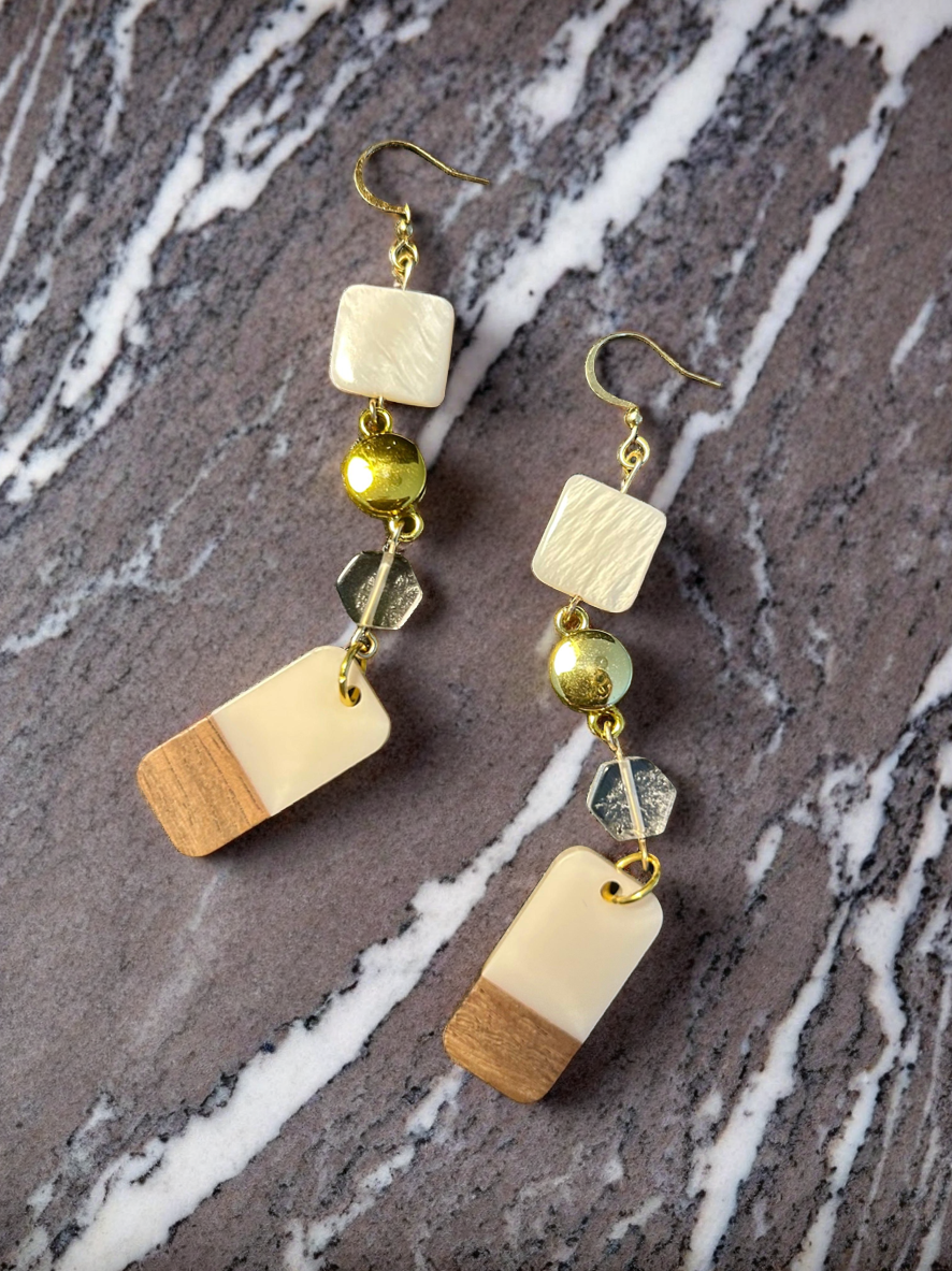 Guilded Ivory - Adjustable  Earrings