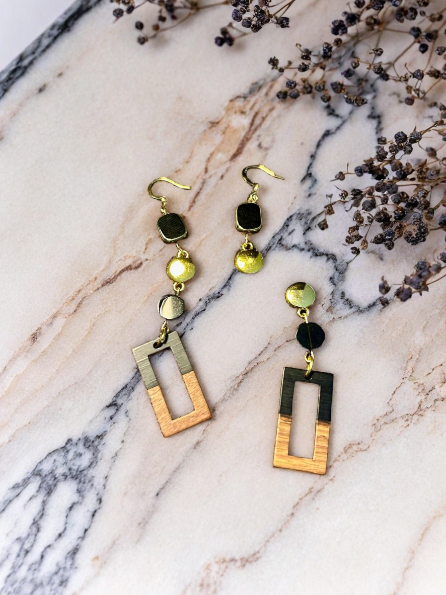 Onyx Echo - Adjustable  Earrings