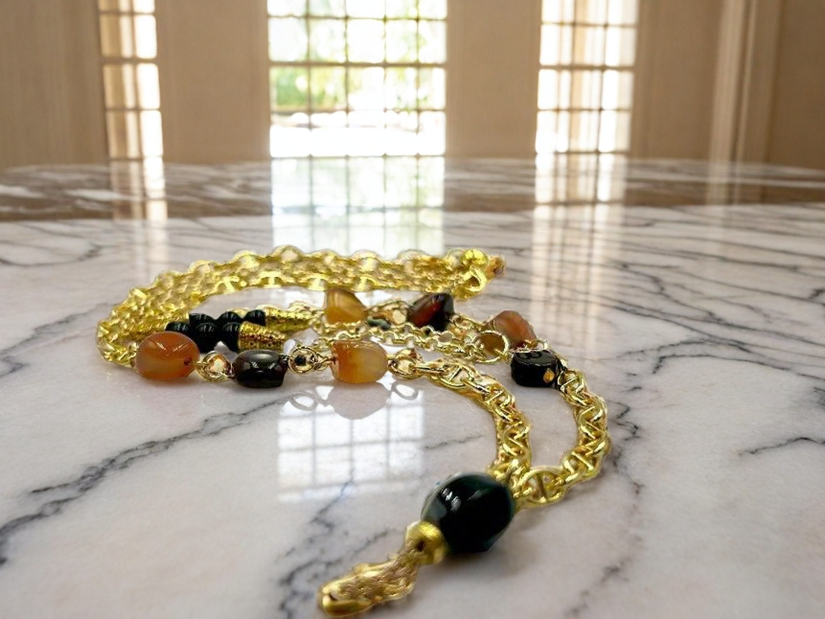 Afterglow - Beaded Chain Necklace