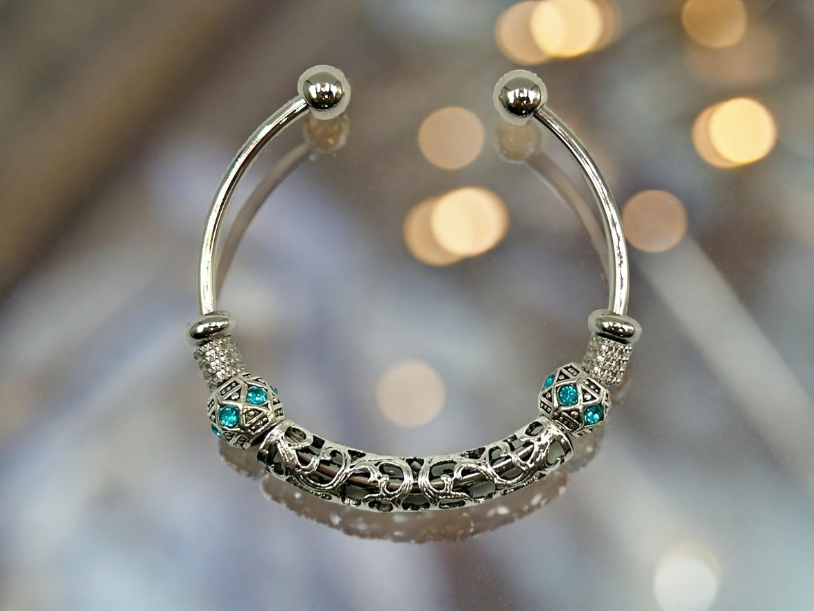 Aqua Sky - Single Cuff Bangle