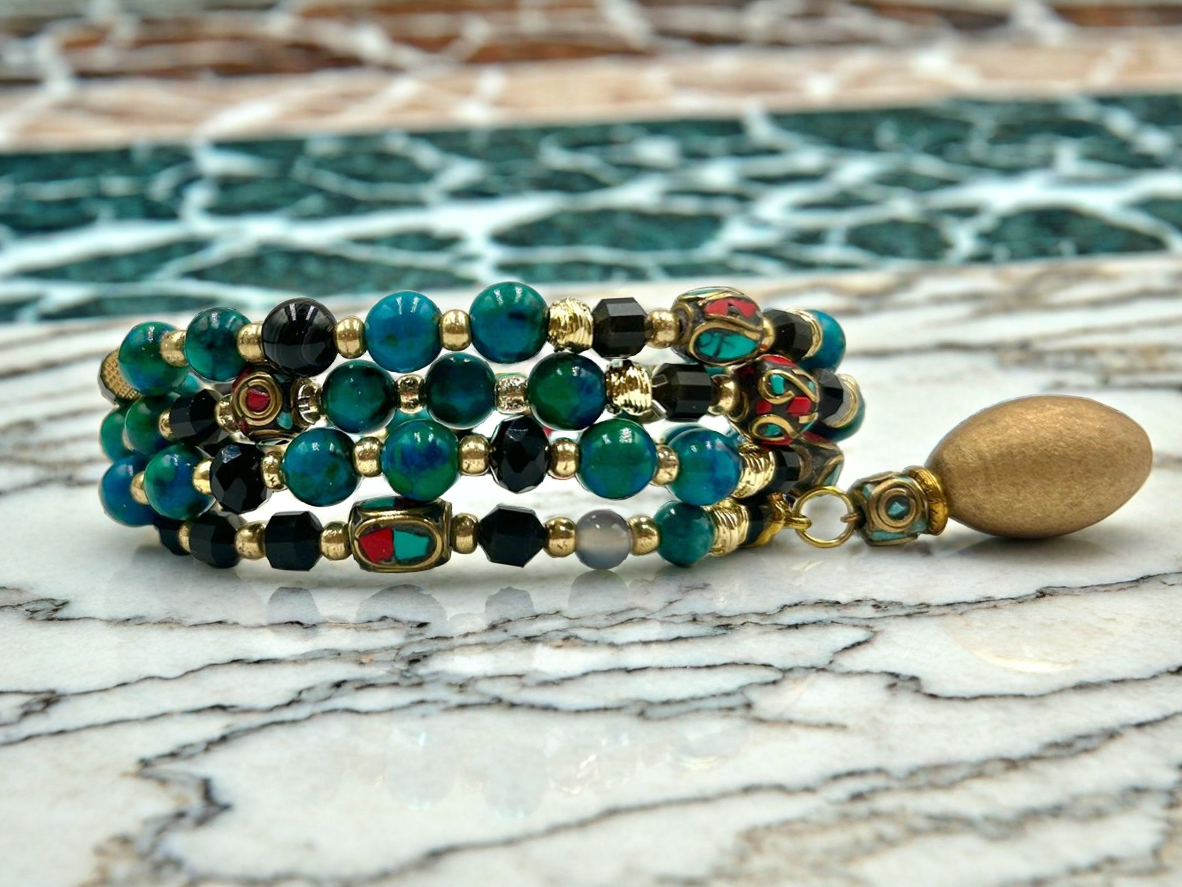 True Blue - Single Strand Bracelet