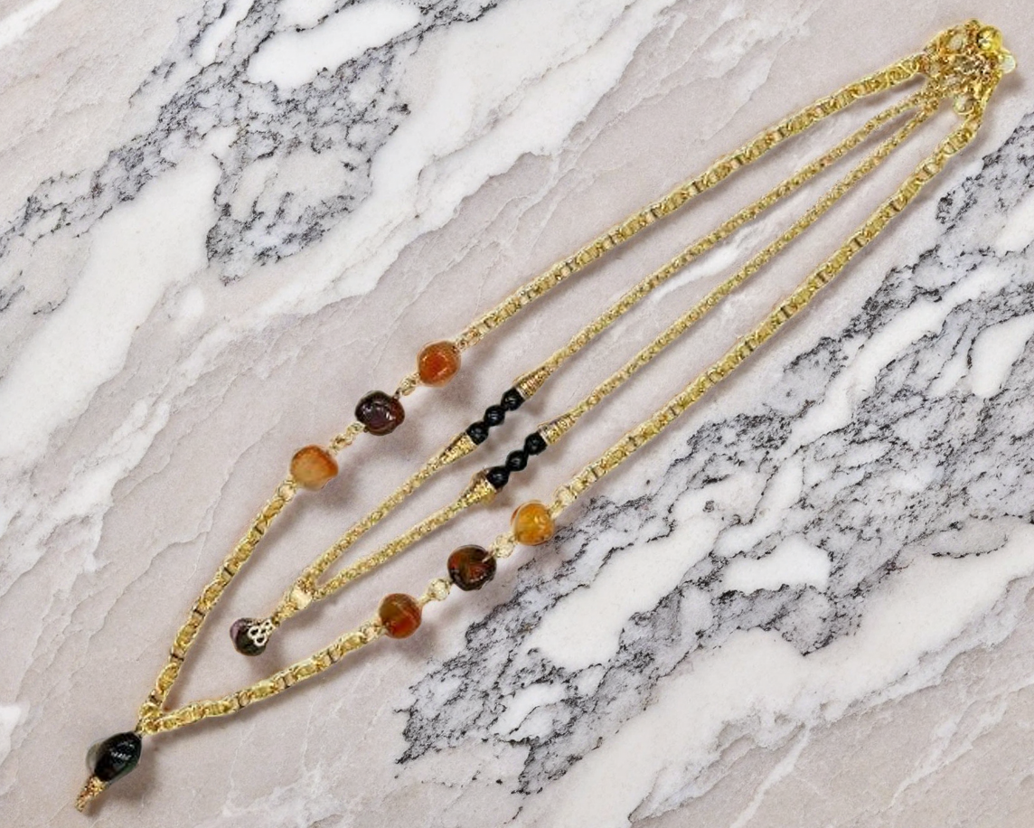 Afterglow - Beaded Chain Necklace