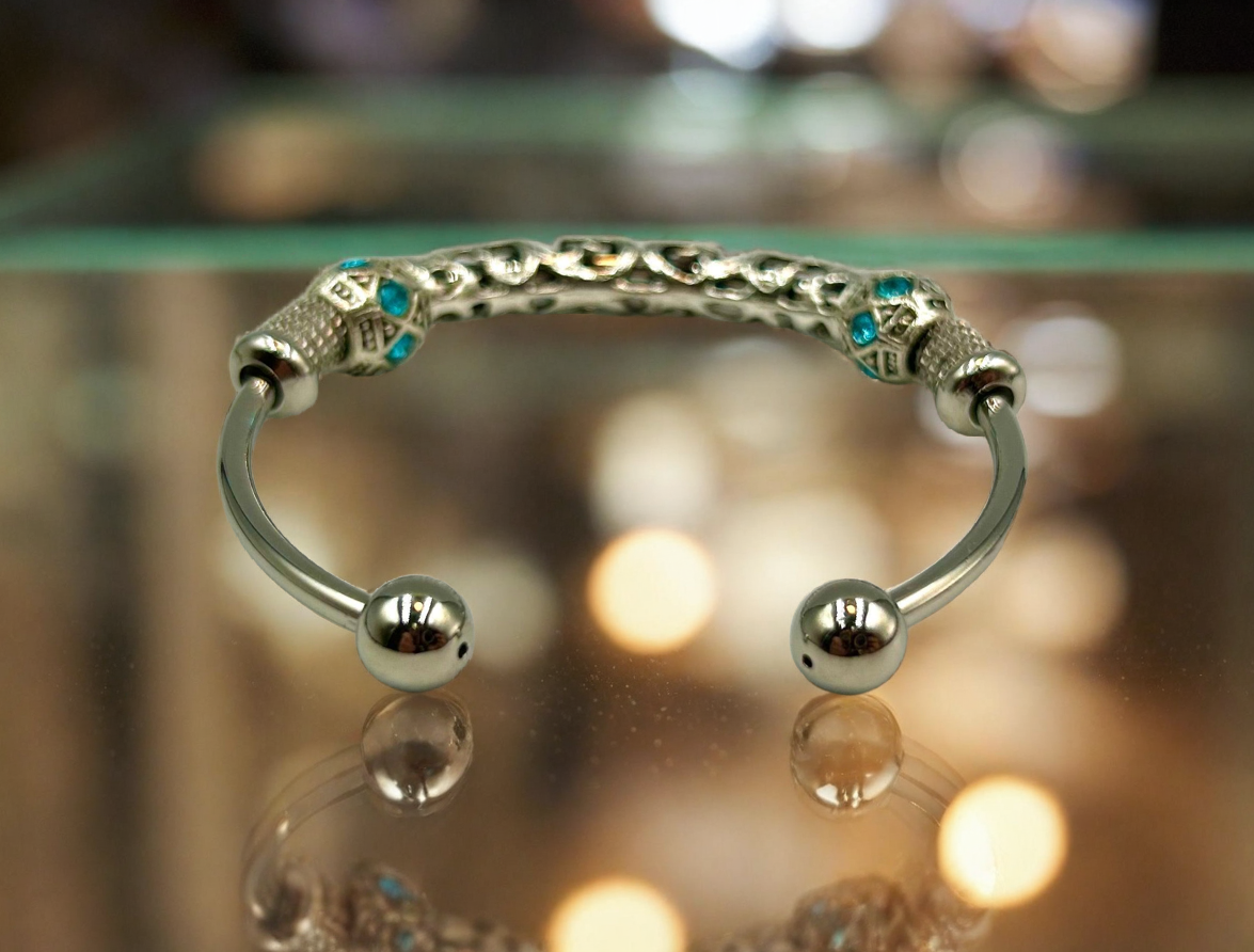 Aqua Sky - Single Cuff Bangle
