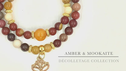 Amber & Mookaite - 2-Way Necklace & Bracelet