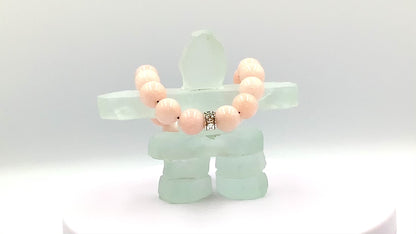 Soft Pink Jade - Single Strand Bracelet