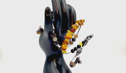 Abstract Amber - Memory Wrap Bracelet