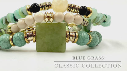 Blue Grass - 3 Piece Bracelet Set