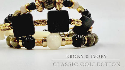 Ebony & Ivory - 3 Piece Bracelet Set